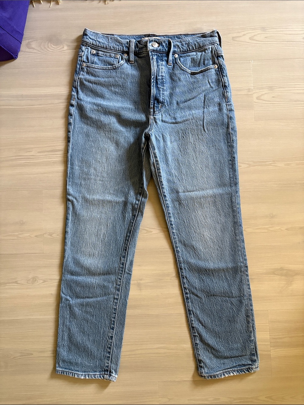 Madewell Straight-Leg Jeans in Light Blue
